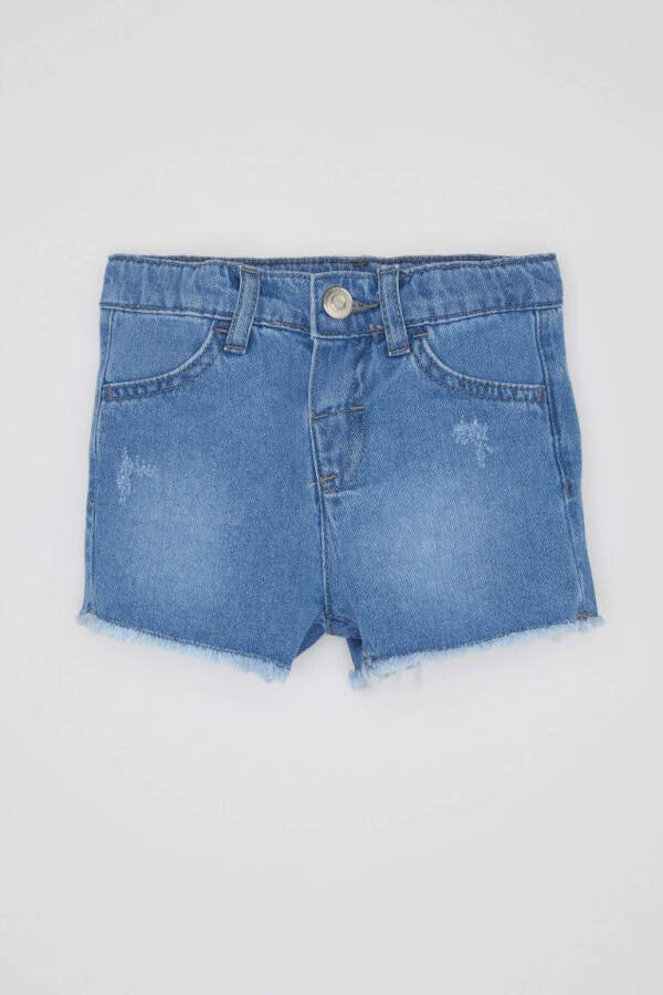 Baby Girl Jean Shorts Light Blue - 4