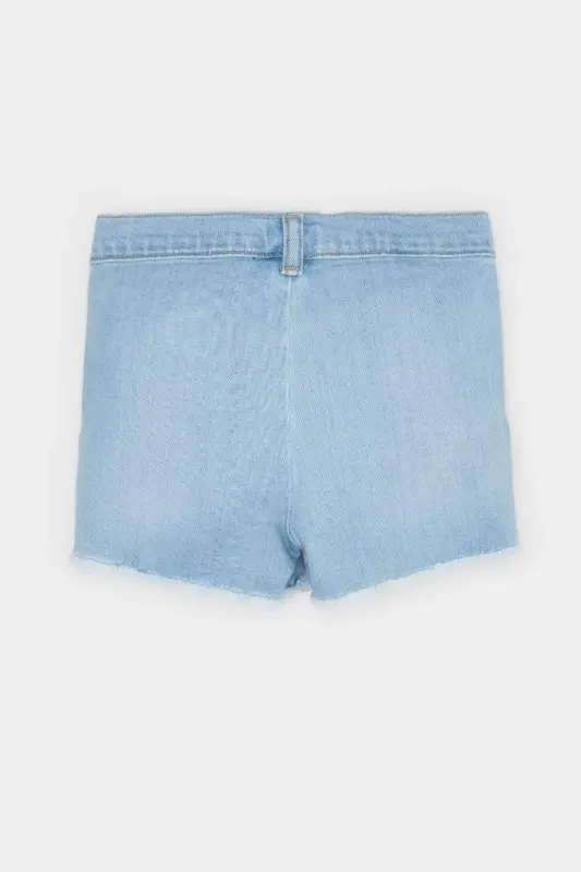 Baby Girl Jean Shorts Light Blue - 2