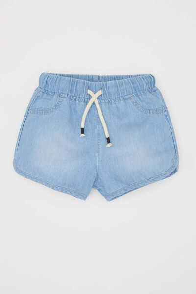 Baby Girl Jean Shorts Light Blue - 3