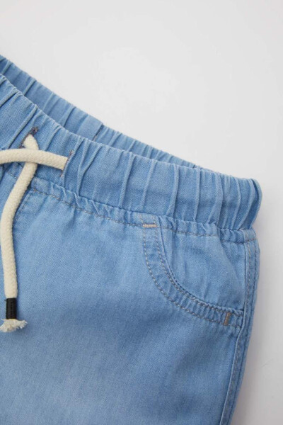 Baby Girl Jean Shorts Light Blue - 4