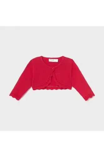 baby girl knitted polera-RED - 1