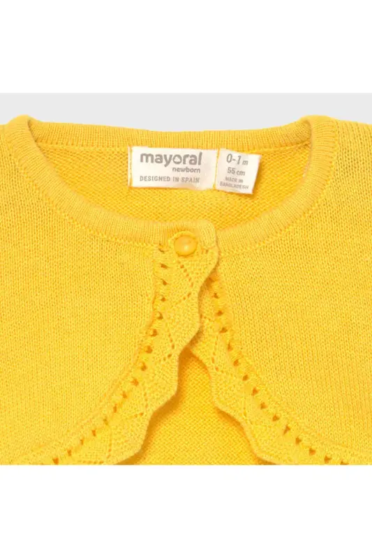 baby girl knitted polo shirt-YELLOW - 2