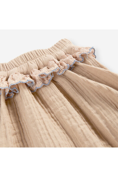 Baby Girl Lace Detail Beige Skirt - 16