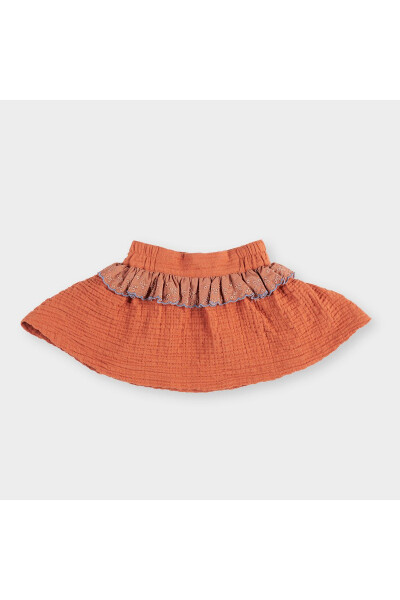 Baby Girl Lace Detail Terracotta Skirt - 13