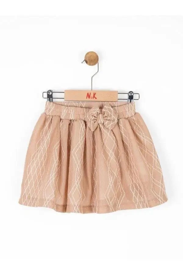 Baby Girl Lace Skirt with Elastic Waist - 1