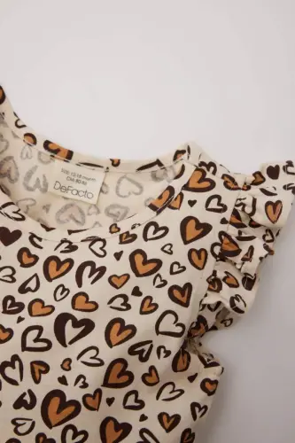 Baby Girl Leopard Print Sleeveless Dress Sand - 1