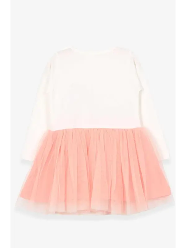 Baby Girl Long Sleeve Dress Printed Ecru (1.5 Years Old)-Ecru - 2