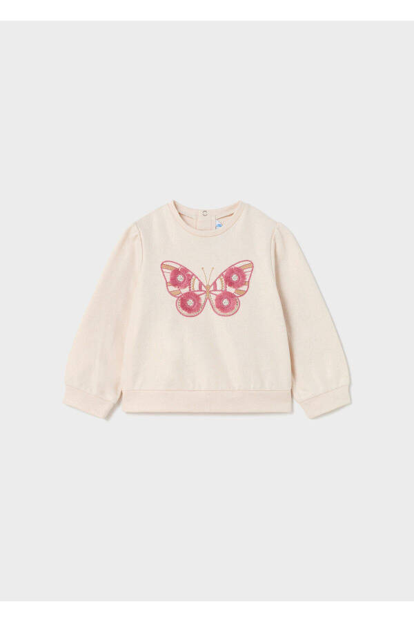 Baby Girl Long Sleeve Sweater Beige 1405 - 6