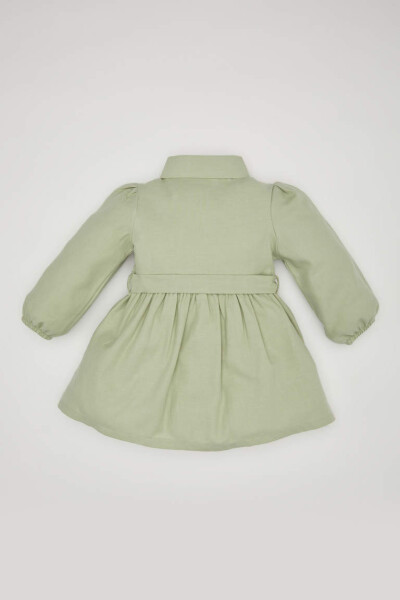 Baby Girl Long Sleeve Twill Dress Mint - 6