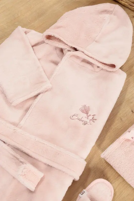 Baby Girl Luxury Robe Set Towel Set 100% Cotton Fabric 0- 2 Years STL6582 - 3