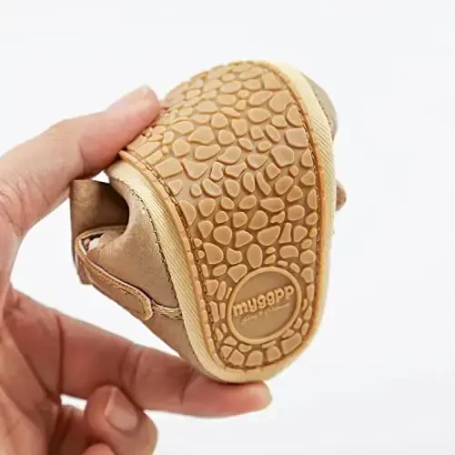 Baby Girl Mary Jane Dress Shoes - Infant Newborn Flats Anti-Slip Soft PU Leather Party School Wedding Princess Baby Girl Shoes - 4