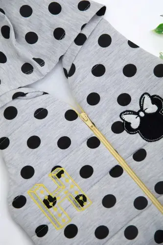Baby Girl Minnie Mouse Printed Fiber Filled Inflatable Vest 6-9-12-18 Months Baby Set - 7