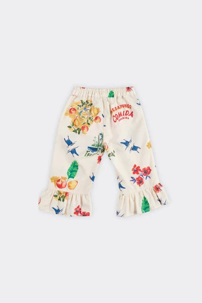 Baby Girl Multi Colored Patterned Beige Pants - 2