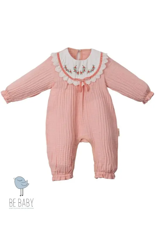 Baby Girl Muslin Jumpsuit - 1