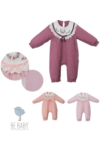 Baby Girl Muslin Jumpsuit - 3