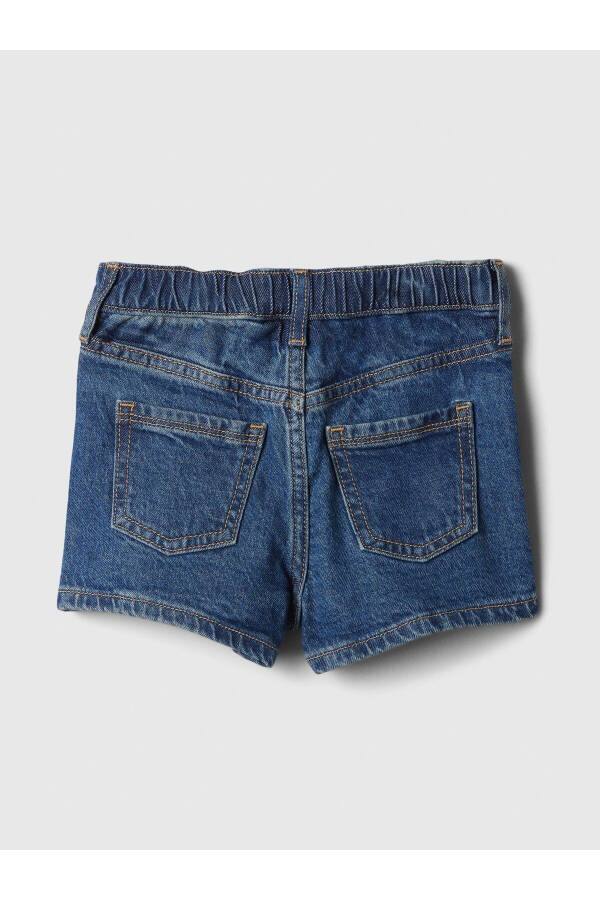 Baby Girl Navy Denim Pleated Shorts Skirt - 15