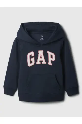 Baby Girl Navy Gap Logo Hoodie Fleece Sweatshirt - Navy - 1