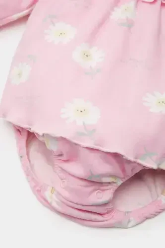 Baby Girl Newborn 2-Piece Set Floral Long Sleeve Romper Dress Socks E2389a525sp - 3