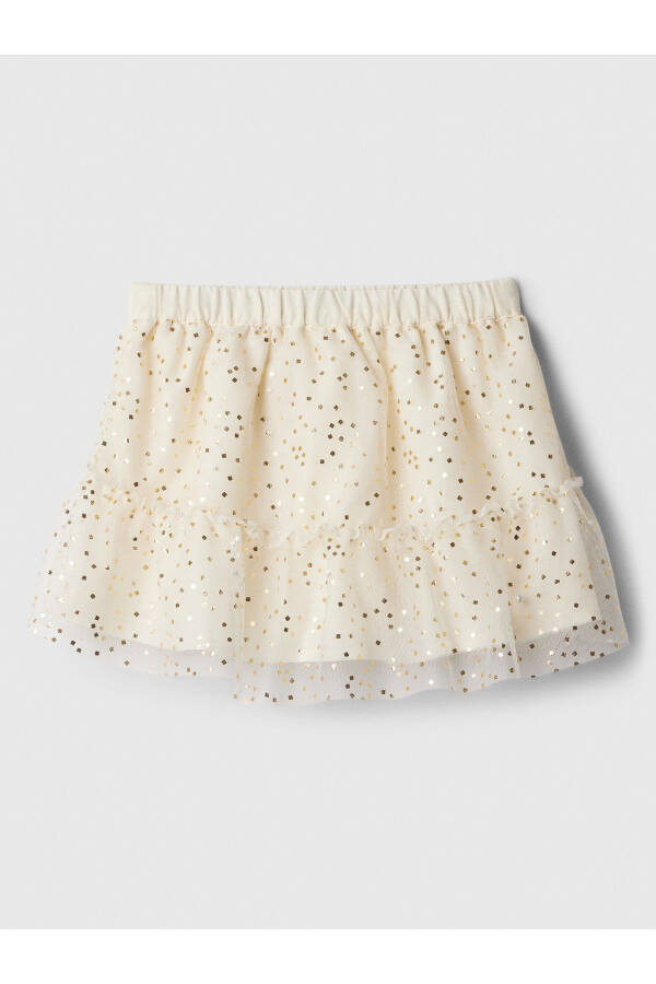 Baby Girl Off-White Frilled Tulle Mini Skirt - 16