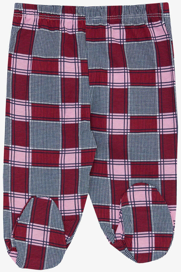 Baby Girl Pants with Booties, Plaid Pattern, 6 Months, Assorted Colors - 4