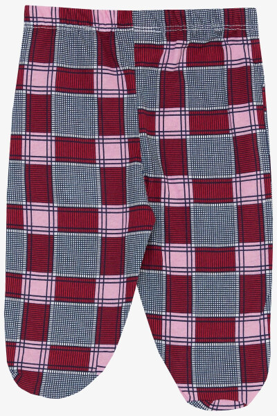 Baby Girl Pants with Booties, Plaid Pattern, 6 Months, Assorted Colors - 5