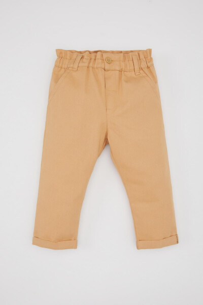 Baby Girl Paperbag Fold Over Leg Gabardine Pants B9790A524SP - 13