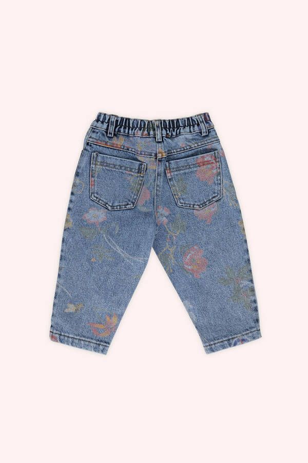 Baby Girl Patterned Blue Jeans - 2