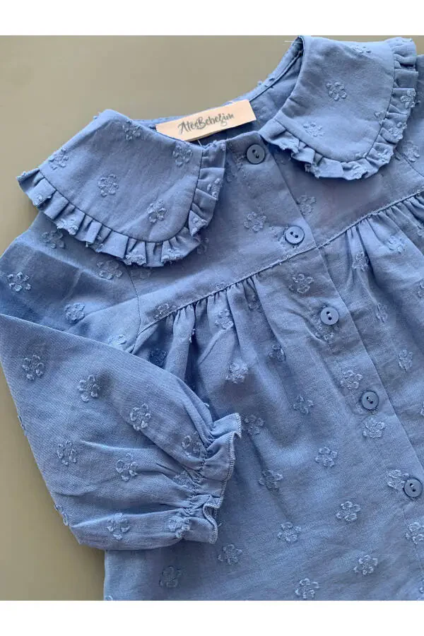 Baby Girl Peter Pan Collar Shirt - 2