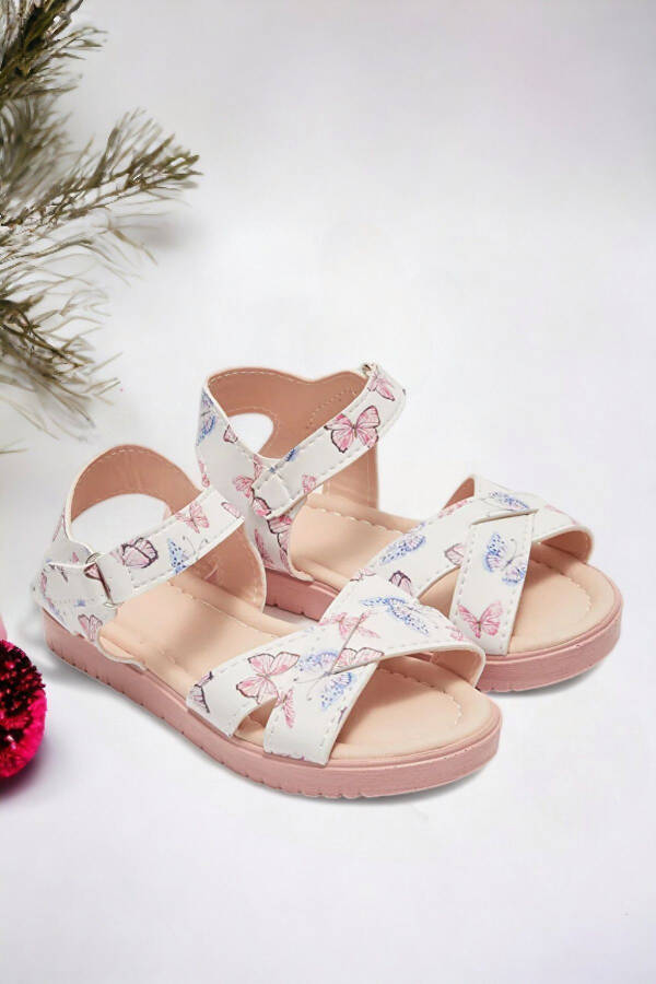 Baby Girl Pink Butterfly Pattern Sandals - 5