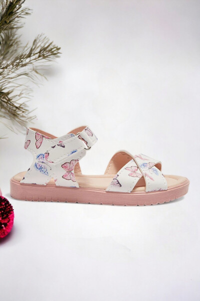 Baby Girl Pink Butterfly Pattern Sandals - 6