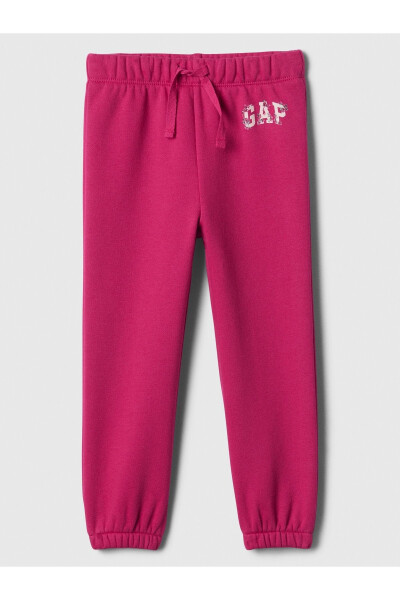 Baby Girl Pink Logo Fleece Jogger Pants - 9