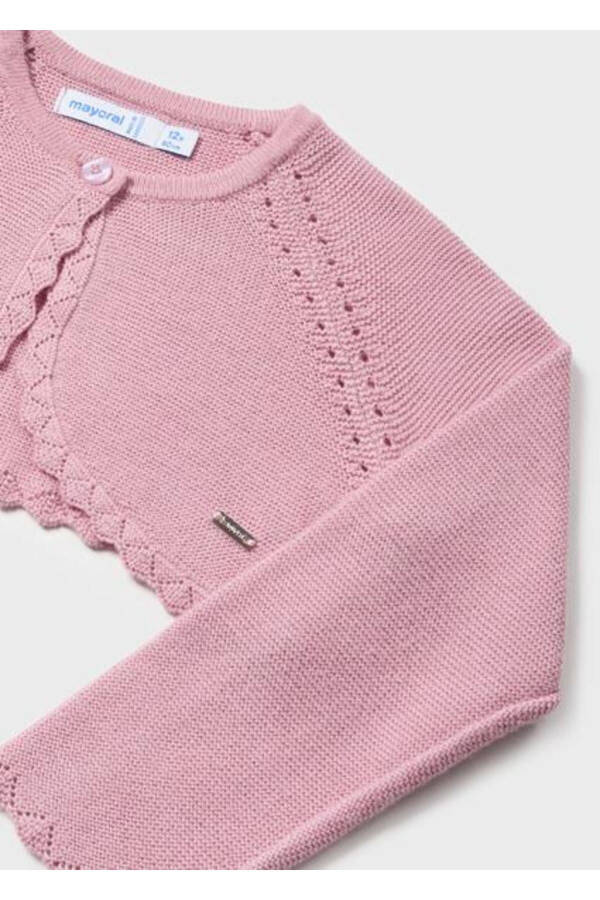 Baby Girl Pink Mercerized Bolero 00306-050 - 4