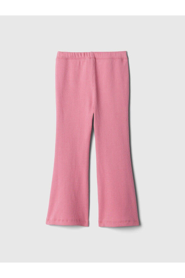 Baby Girl Pink Mix and Match Ribbed Flare Legging Tights - 8