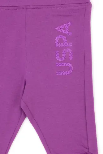 Baby Girl Purple Sweatpants 50289015-VR038 - 142332 - 4