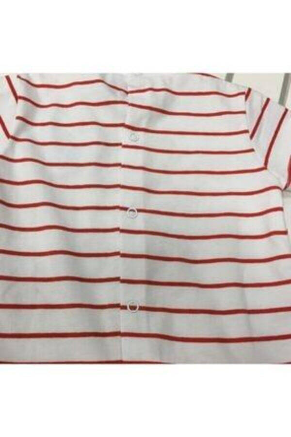 Baby Girl Red Patterned Jumpsuit - 2