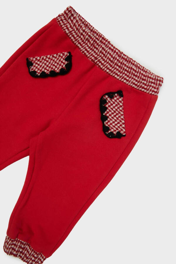 Baby Girl Red Sweatpants 23PFWBG2202 - 3