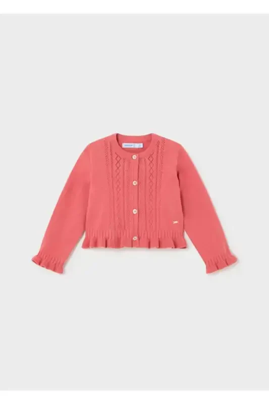 Baby Girl Ruffled Button Cardigan - MAYORAL