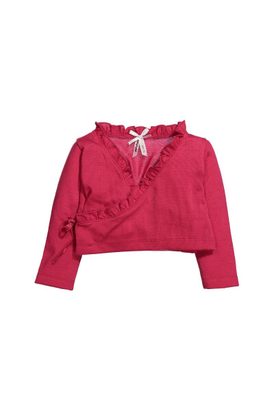 Baby Girl Ruffled Wrap Short Cardigan (6 Months - 3 Years) - 1