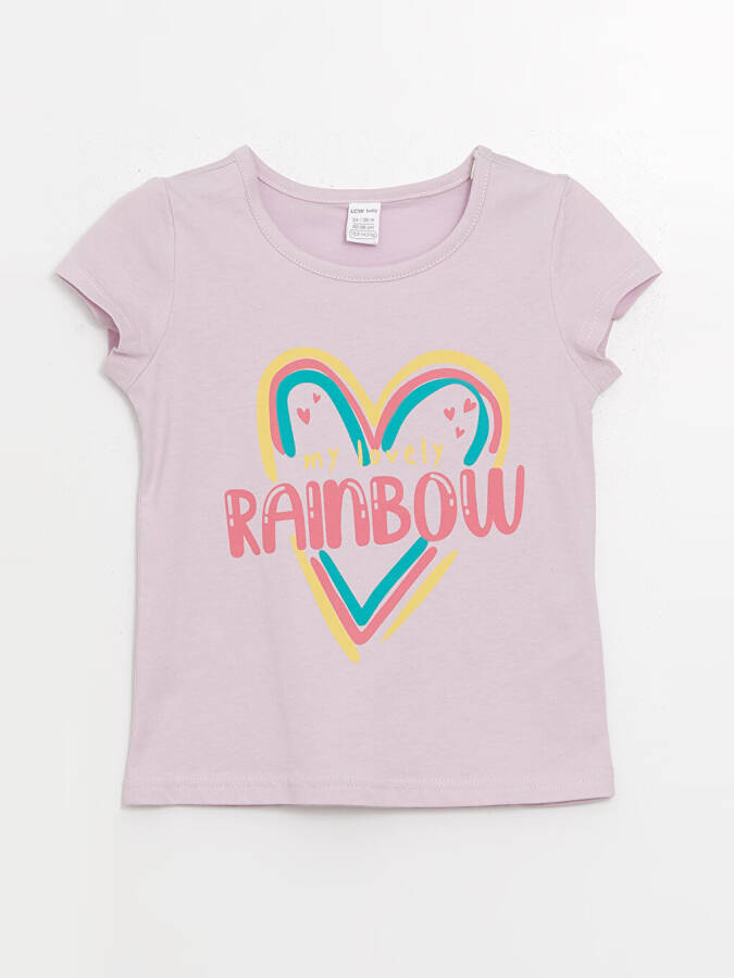 Baby Girl Short Sleeve T-Shirt with Bike Print - 6