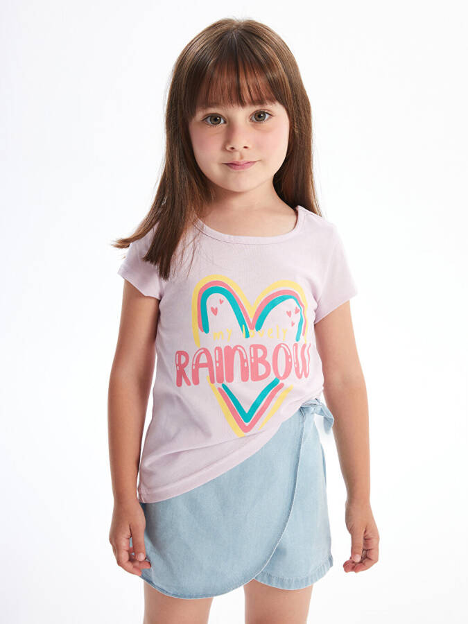 Baby Girl Short Sleeve T-Shirt with Bike Print - 9