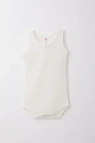 Baby Girl Snap Bodysuit Bodysuit Jacquard 9 Months-3 Years, Ecru-Ecru - 1