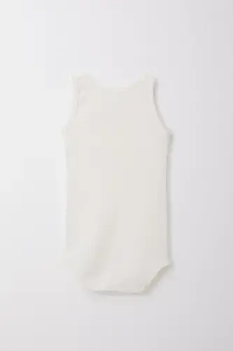 Baby Girl Snap Bodysuit Bodysuit Jacquard 9 Months-3 Years, Ecru-Ecru - BREEZE (1)