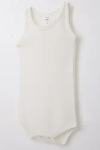 Baby Girl Snap Bodysuit Bodysuit Jacquard 9 Months-3 Years, Ecru-Ecru - 3