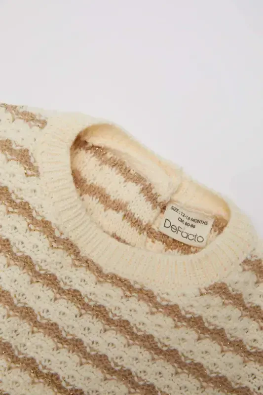 Baby Girl Striped Crewneck Sweater C8273a5er105mc - 2