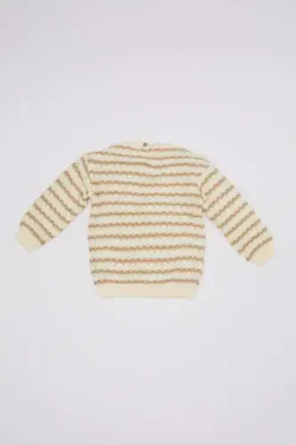 Baby Girl Striped Crewneck Sweater C8273a5er105mc - 5