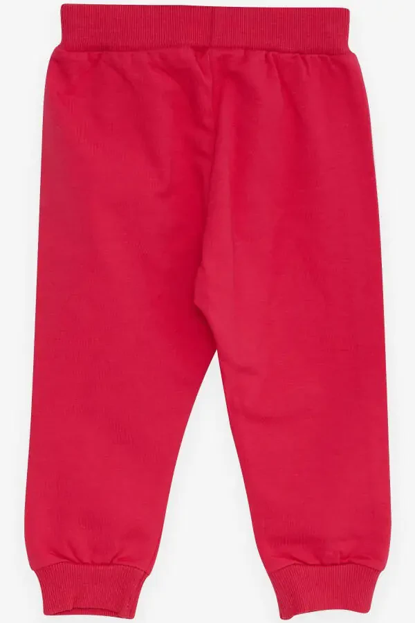 Baby Girl Sweatpants Baby Elephant Print 6 Months-2 Years, Fuchsia - 5