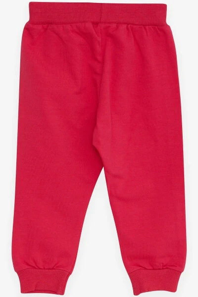 Baby Girl Sweatpants Baby Elephant Print 6 Months-2 Years, Fuchsia - BREEZE (1)