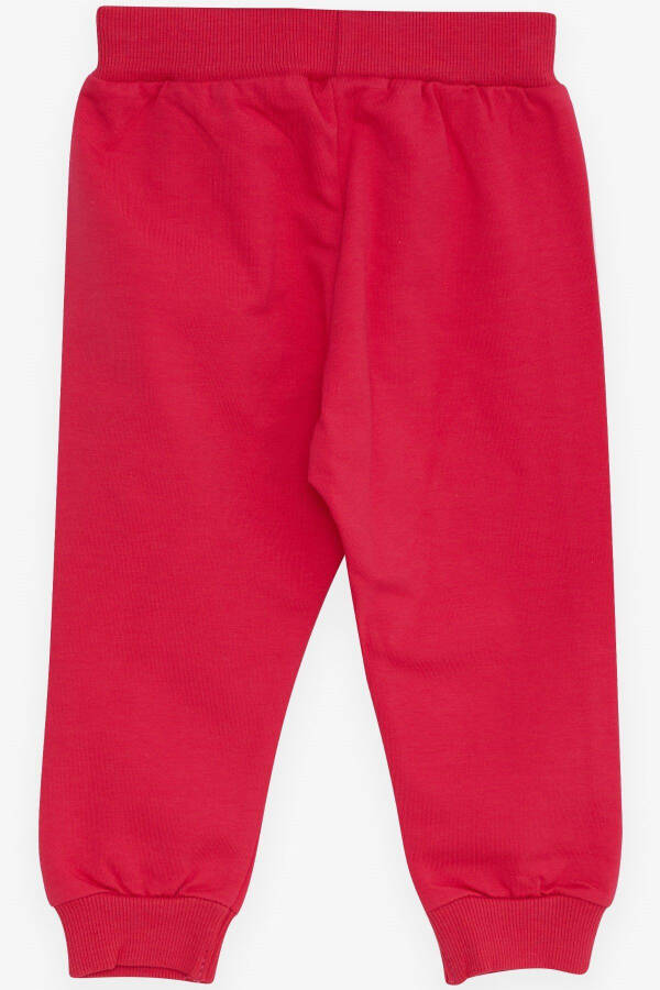 Baby Girl Sweatpants Baby Elephant Print 6 Months-2 Years, Fuchsia - 2