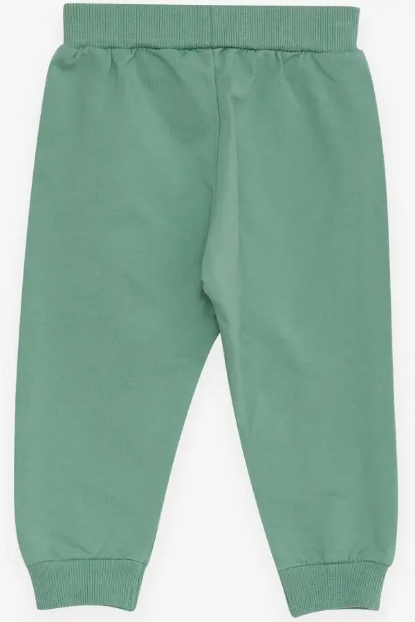 Baby Girl Sweatpants Baby Elephant Print 6 Months-2 Years, Mint Green - 2