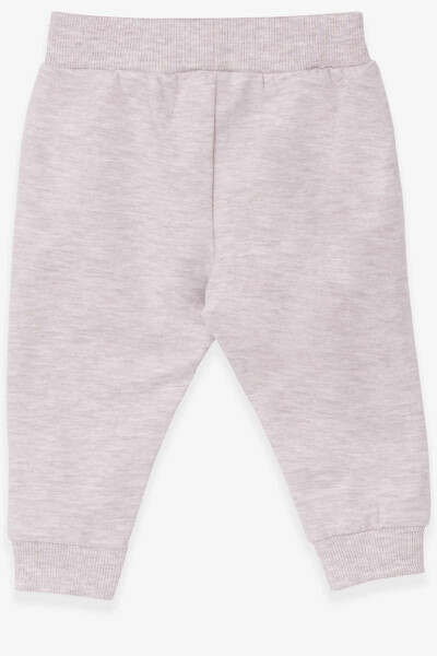 Baby Girl Sweatpants with Cat Print 6 Months-2 Years, Beige Melange - BREEZE (1)